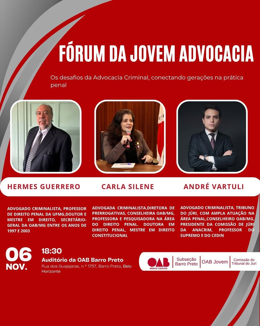 OAB Barro Preto - Fórum da Jovem Advocacia – Os Desafios da Advocacia Criminal: Conectando Gerações na Prática Penal