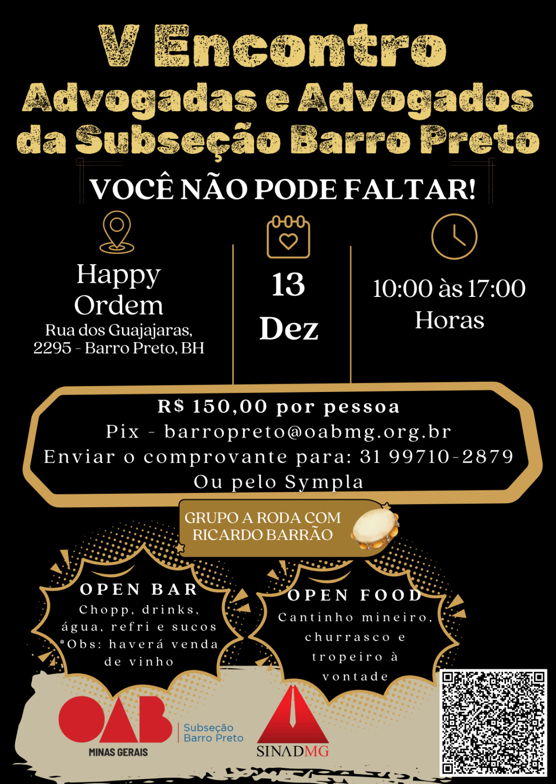 OAB Barro Preto - V Encontro de Advogadas e Advogados da Subseção Barro Preto