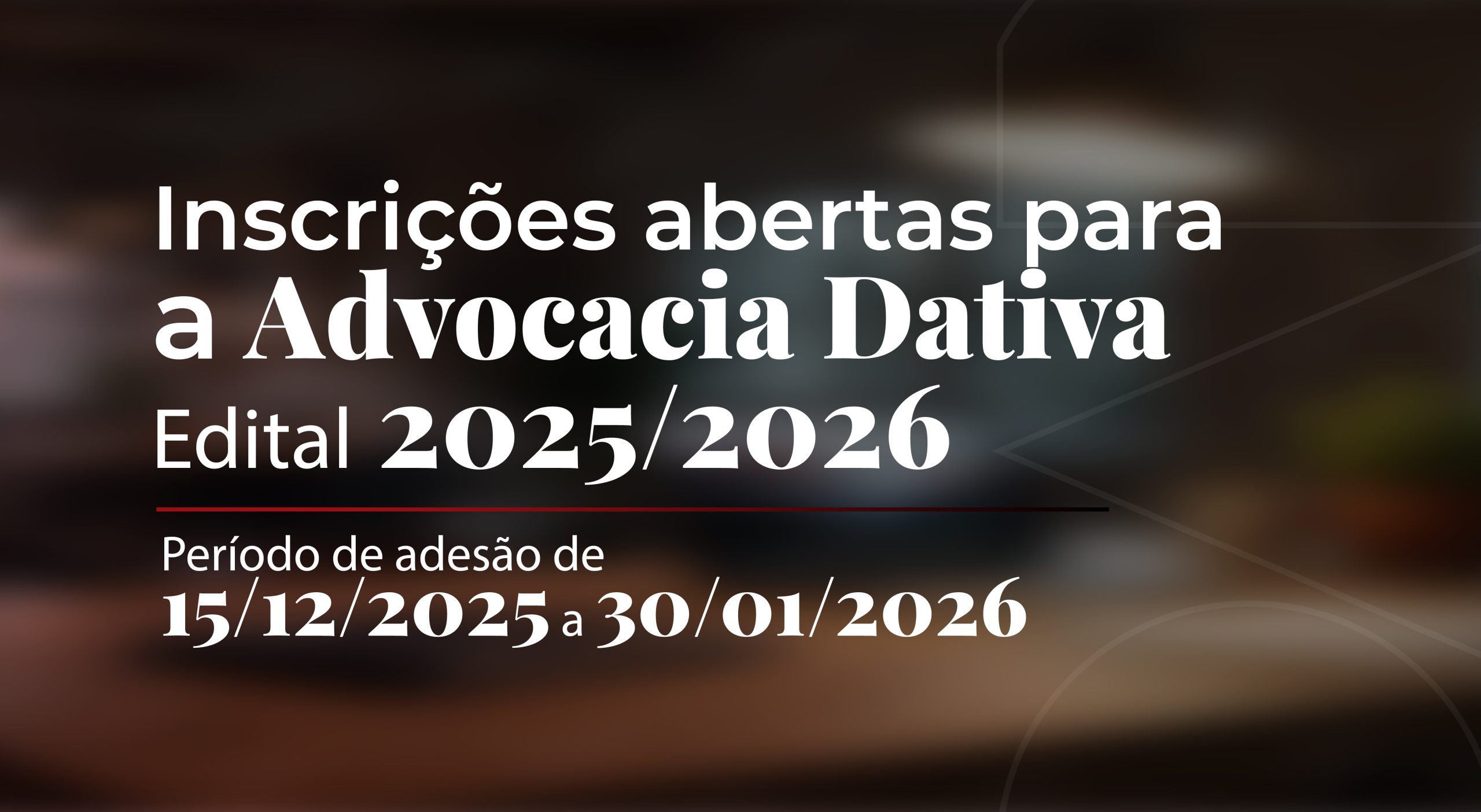 OAB Barro Preto - OAB-MG abre inscrição para a lista da Advocacia Dativa